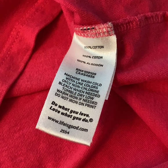 Life is Good | Flip Flop & Sun Graphic Short Sleeve 100% Cotton Tee Pink (S 5-6) - Picture 5 of 8
